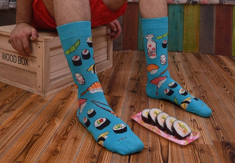 Sushi in Blue Socks