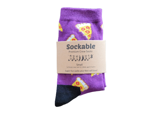 Purple Pizza Socks