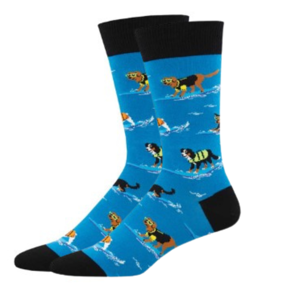 Surfer Dog Socks