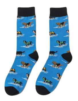Surfer Dog Socks