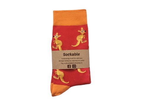 Kevin Kangaroo Socks Sockable Fundraising 